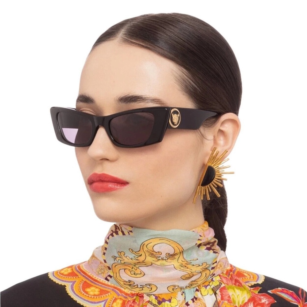 CAMILLA “Harbour Views” Black Cateye Sleek Black Boho Chic Classic Sunglasses